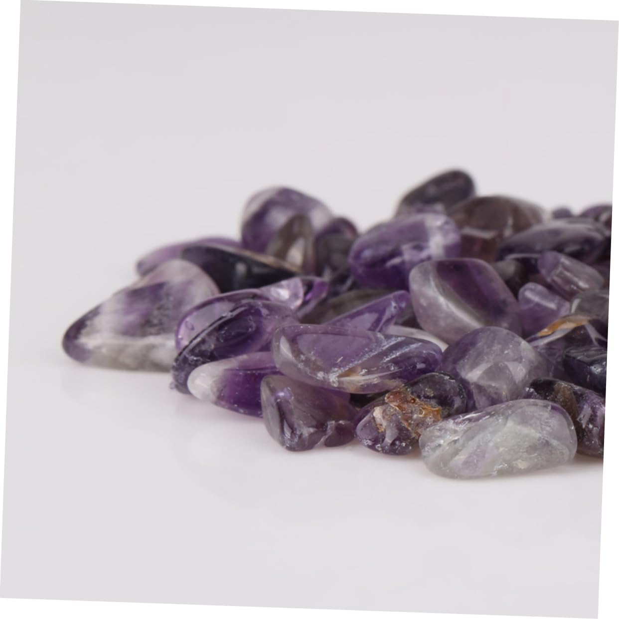 BCOATH 4pcs Amethyst Crystal Gravel Natural for Aquarium Water Feature and Decor