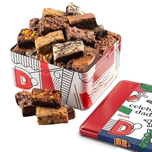 David’s Cookies Gourmet Assorted Chocolate Brownies – Moist and Freshly Baked Brownie Treats in a Celebrate Dads Tin – Best Dad Brownies – Thoughtful Gift for Dad’s Special Moments