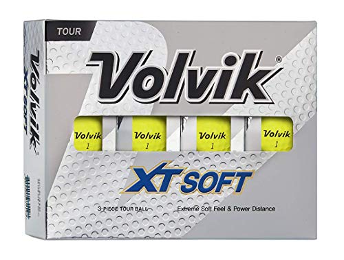 12 balles de golf Volvik - XT Soft - Jaune