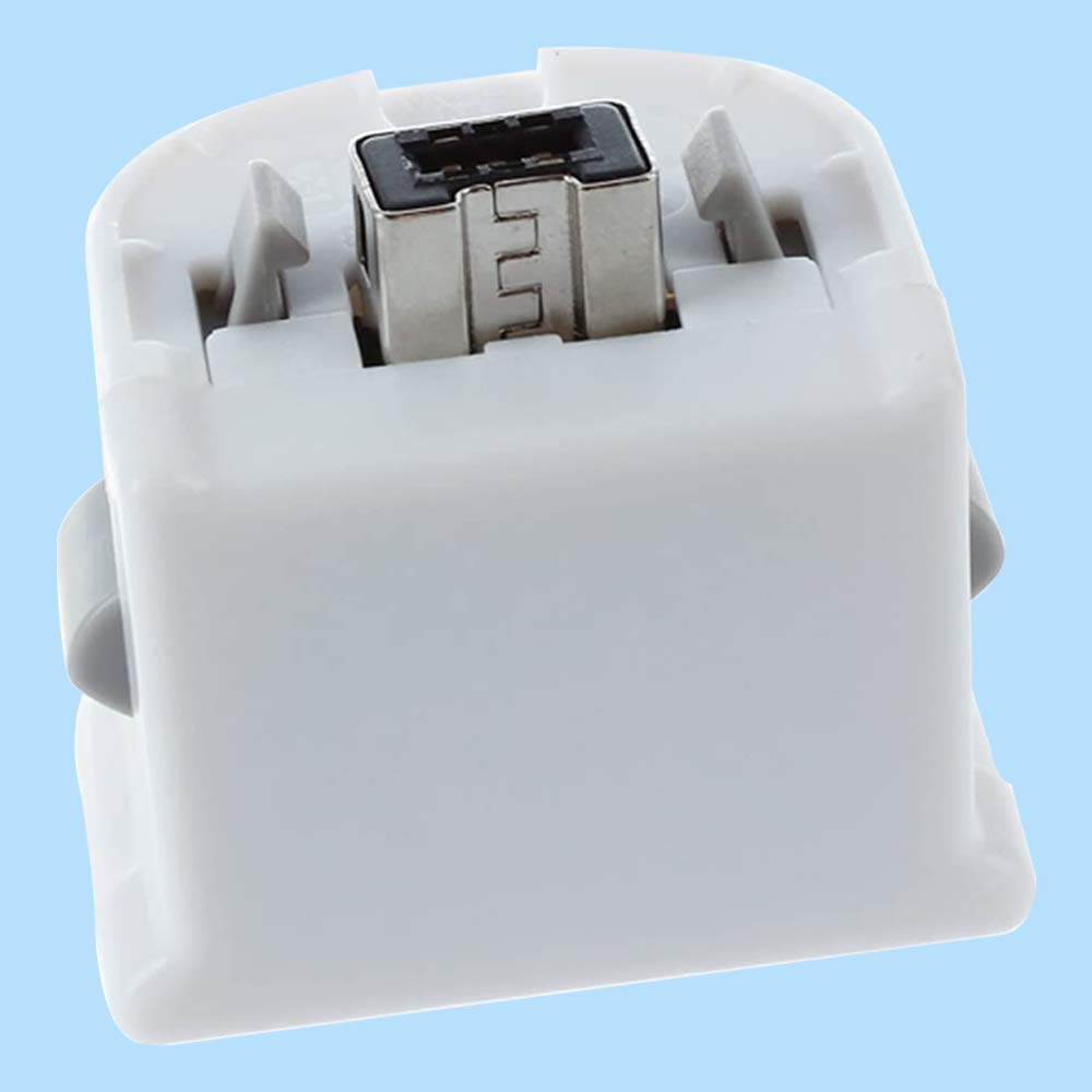 Wii Motion Plus Adattatore per telecomando originale Nintendo Wii, accessori esterni, adattatore Accelerator Handle Sensator Accelerator Motionplus per Wii U Wii Controller bianco (2 pezzi)