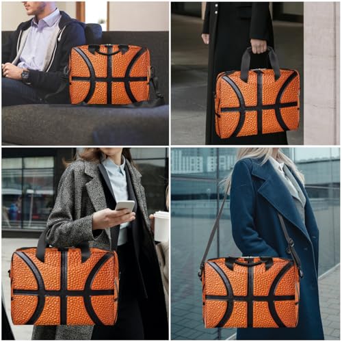 Maletín para portátil 16 pulgadas con diseño de textura de baloncesto miniatura 2