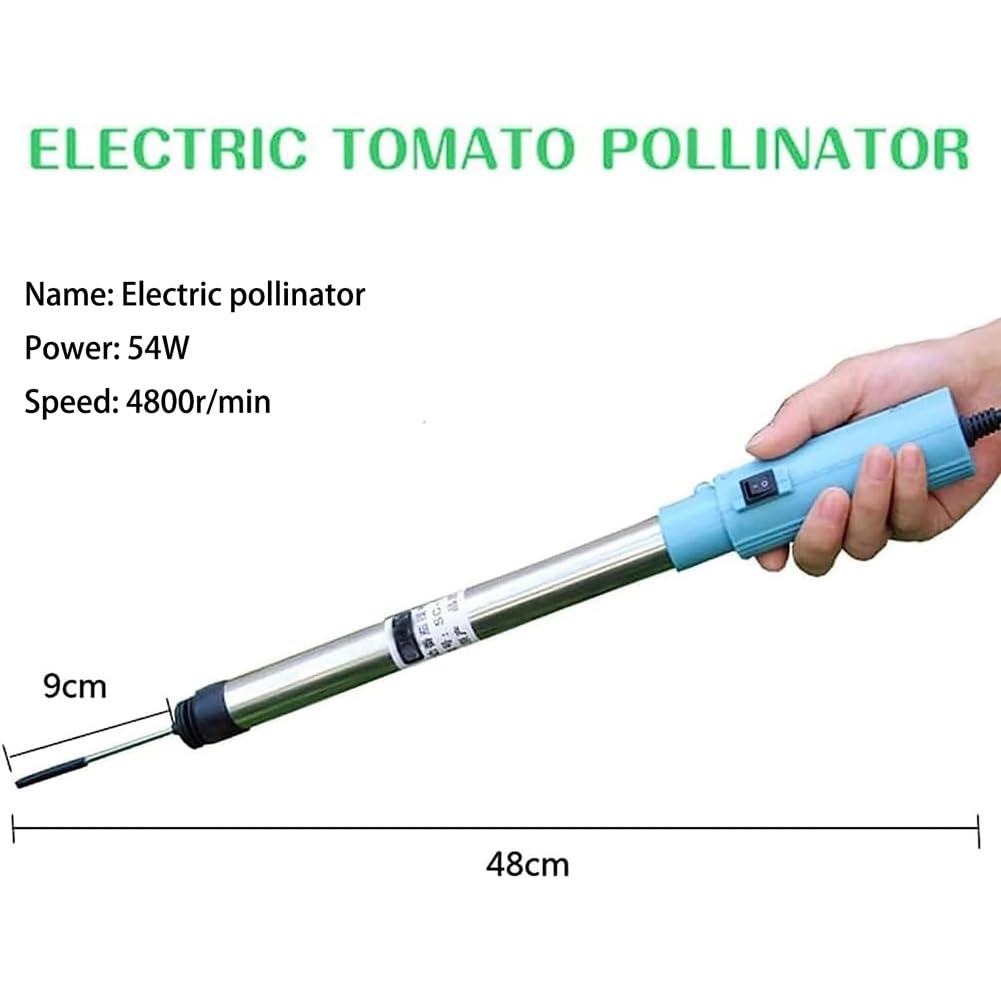Elektrischer Tomatenbestäuber für Innengärten, 4800 U/min, erhöht die Bestäubungsleistung um 30 % für Tomaten, Gurken, Paprika und Erdbeeren