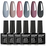 Juego de esmaltes de uñas en gel GZMAYUEN: este juego incluye 6 botellas de esmalte de uñas de 10 ml. Muy adecuado para el trabajo diario, citas y otras ocasiones.