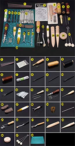 Beunyow 50 Pezzi Set di Artigianato in Pelle