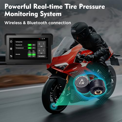Wireless Motorcycle Apple Carplay,5 Inch Portable Motor GPS Navigation with Apple Carplay & Android Auto,Siri & Google Assistant, Anti-Glare/Bluetooth 5.2/ Voice Control/ IP69K Waterproof Touchscreen by fuyuadas - Image 5