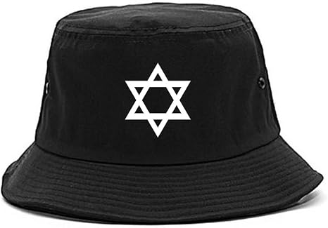 Star of David Chest Bucket Hat Black 
