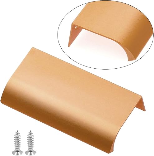 Miniatura 8 de BokWin 6 tiradores de estilo moderno con pestaña para cajón de 11.8 pulgadas, manijas ocultas de cajones de cocina para gabinetes, tiradores de