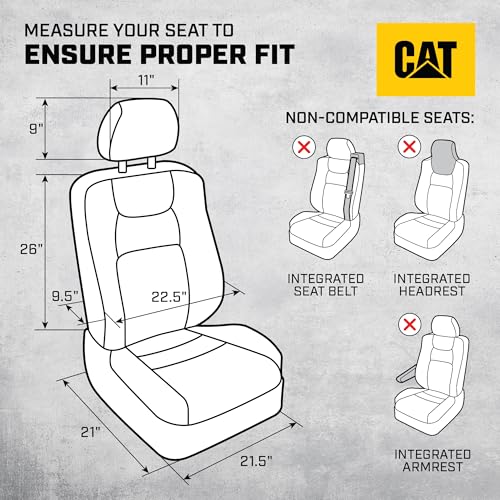 Cat® MeshFlex Automotive Seat Covers for Cars Trucks and SUVs (Set of 2) – Beige Car Seat Covers for Front Seats, Truck Seat Protectors with Comfortable Mesh Back, Auto Interior Covers - Image 3