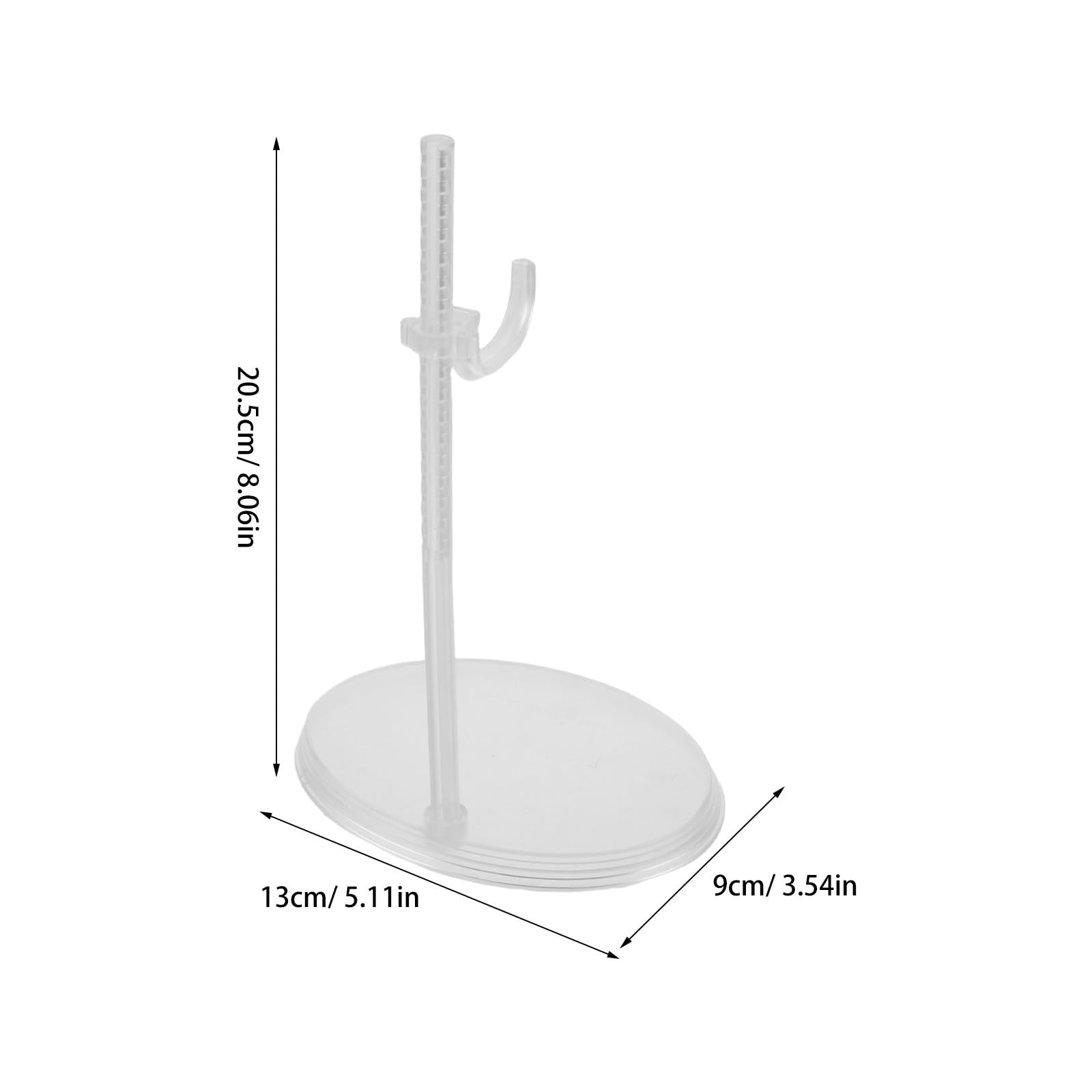 Gatuida Lot de 2 supports réglables pour figurines d'action - Présentoir pour poupées 1/6 - Support rétractable pour figurines stables - Supports pour modèles de collection
