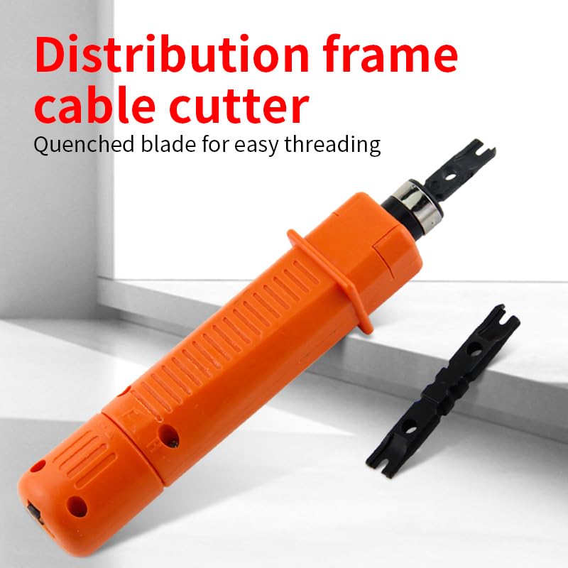 XIKKART RJ45 Punch Down Tool, Impact Networking Punching Tool, Multifunctional Wire stripper Cutter Tool Ethernet Punching Tool For All Types Of 110 Modules For CAT5/6, CAT5E/6E Network Cables - Image 8 thumbnail