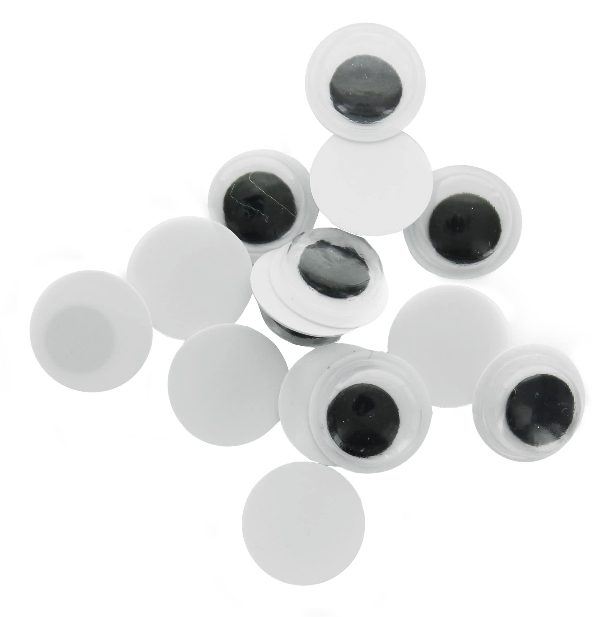 Essentials By Leisure Arts Eyes Paste On Moveable 10Mm Black 14Pc Googly Eyes, Google Eyes for Crafts, Big Googly for Crafts, Wiggle Eyes, Craft