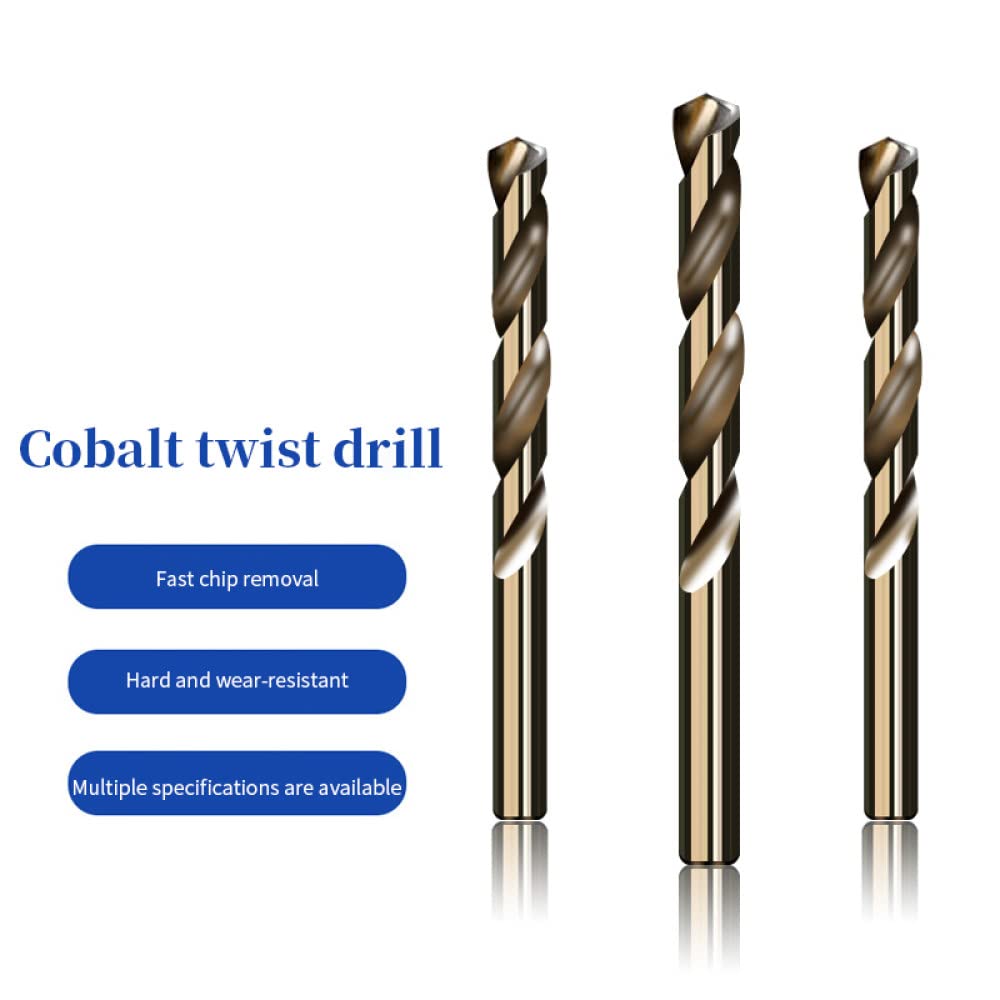 1.0-13mm powlekany kobaltem zestaw wierteł krętych rdzeń wiertła do drewna wycinak do otworów ze stali nierdzewnej wiercenie w drewnie do drewna, 10.5mm, 10 sztuk