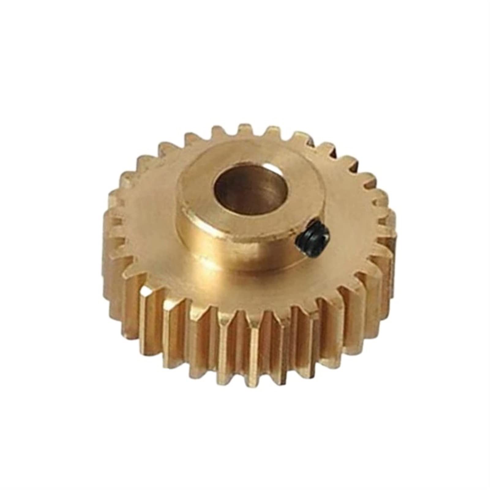 Ritzel, 5 Stück, 0,5 Modul, 16 Zähne, 17 Zähne, 18 Zähne, 19 Zähne, Ritzel, 0,5 m, Kupfer-Stirnrad, 3 mm, 4 mm, 5 mm, Innenloch, Metall, Kupfer-Zahnradbohrung, Welle(Color:3mm Bore,Size:17 Teeth)