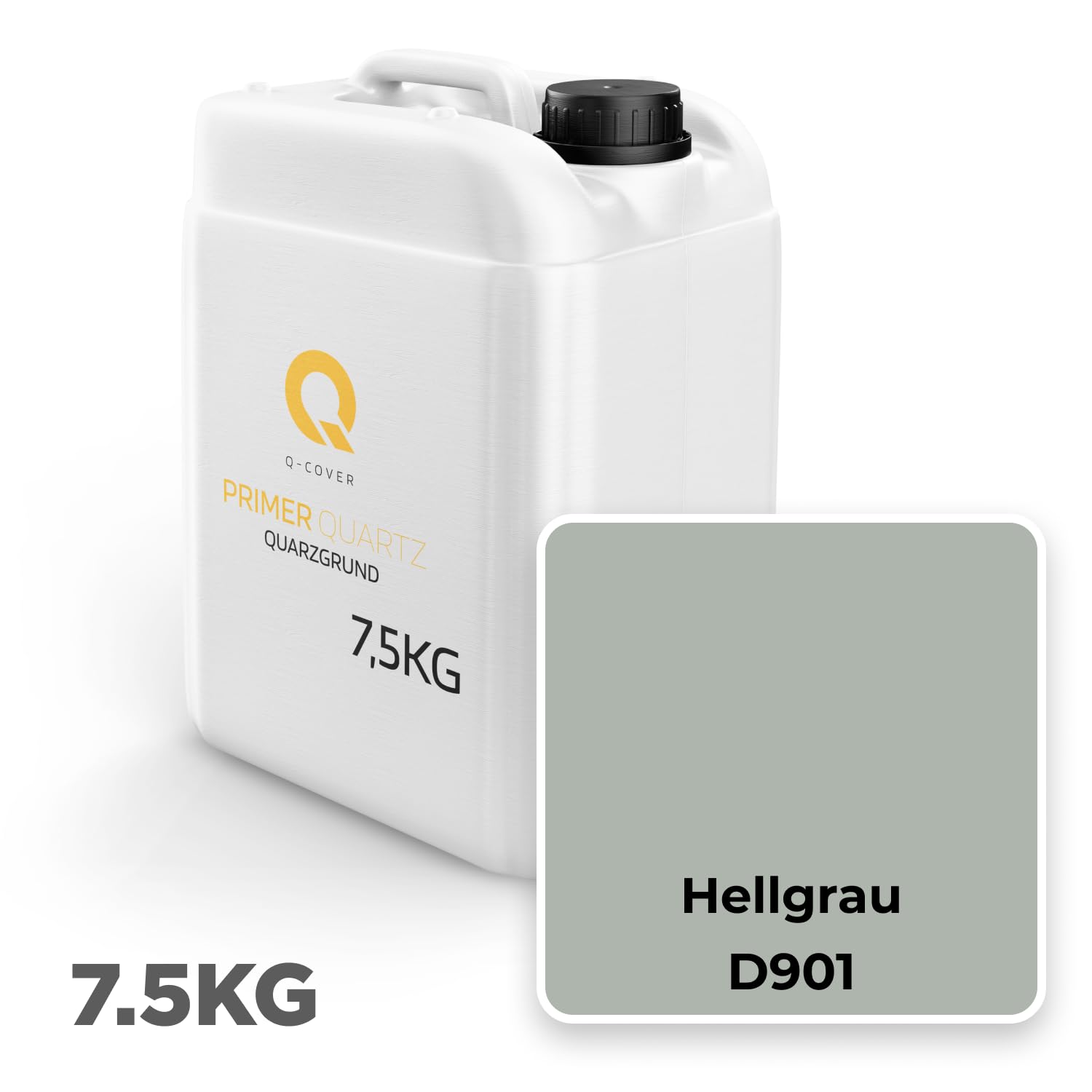 Quarzgrund für Dekorativer Putz mit Mica Hellrau D901 7,5KG | Acrylatdispersion Grundiermittel Innen & Außen für Wände und Decken Grundierung Schutz Mosaikputz ca. 0,3-0,4 KG/m2