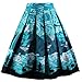 Produktbild DresseverBrand Damen Rockabilly Rock A Linie Retro Rock Midi Swing Rcke Dark-Night 3X-Large