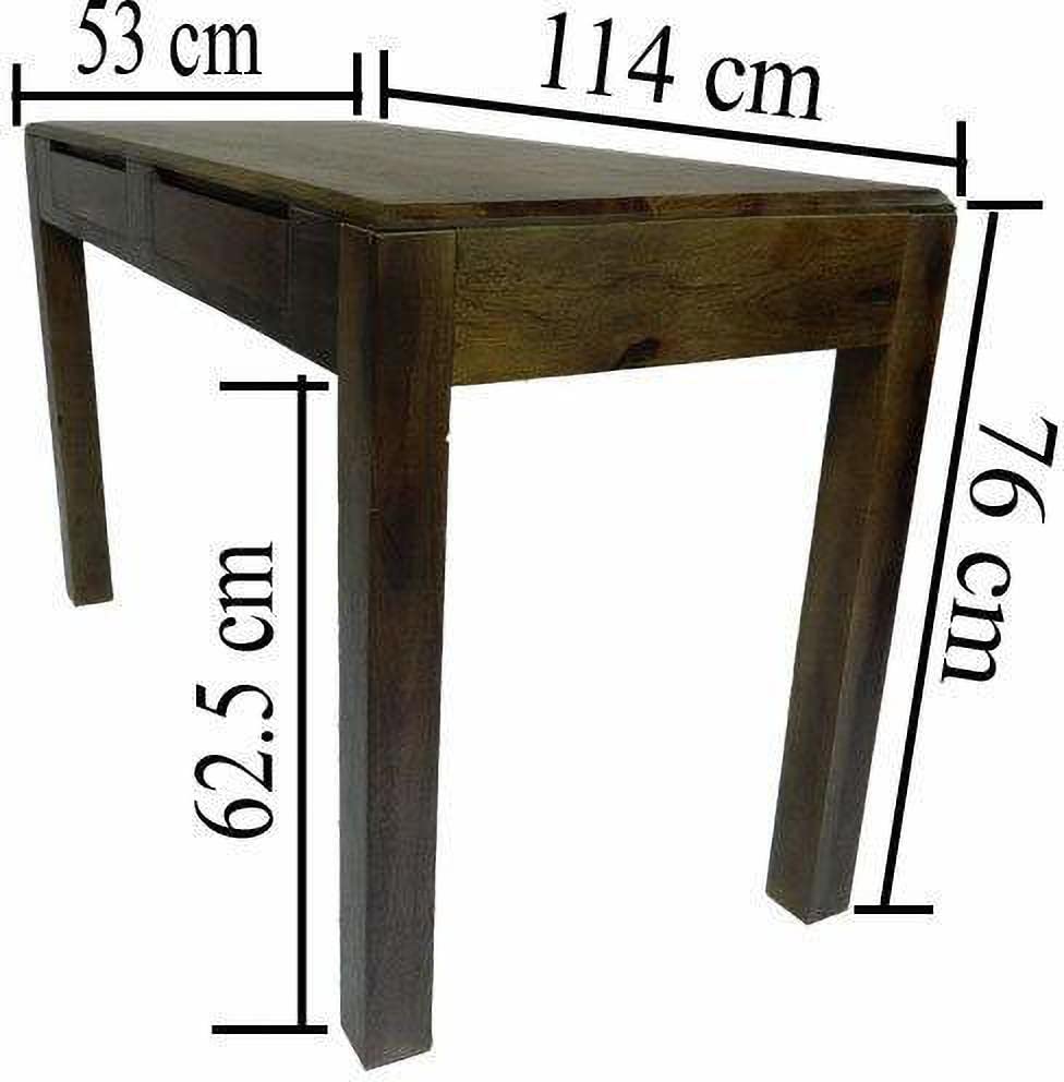 Image of SONA ART & CRAFTS Solid Sheesham Wood Study Table | Computer Desk with Storage for Home and Office Furniture (Finish Color - Dark Walnut, DIY(Do-It-Yourself))