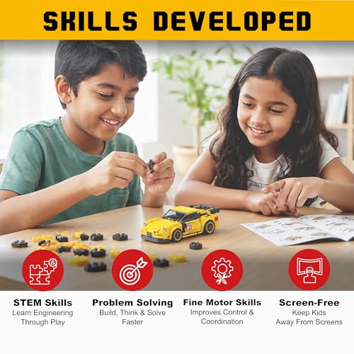 Image of Premium Building Blocks Set for Kids Age 6+ | 236 Pieces DIY Construction Toy | STEM Educational Learning Toy | Develops Problem Solving & Fine Motor Skills | Screen (199 Turbo)
