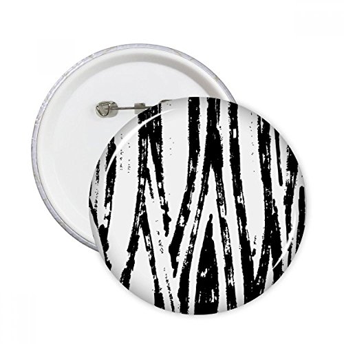 Badge rond texture ligne verticale pins bouton pour vêtements 5pcs multicolore XL DIYthinker