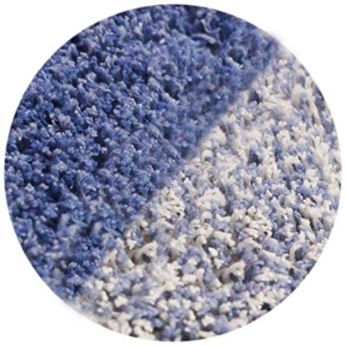 Image of THE HOME TALK Cotton Stripes Bathmats | Water Absorbent Runners | Floor Mats /Rugs for Kitchen, Bathroom | Ultra Soft Mats | Non-Slip | Pack of 2 | 35 x 50 cm | Blue