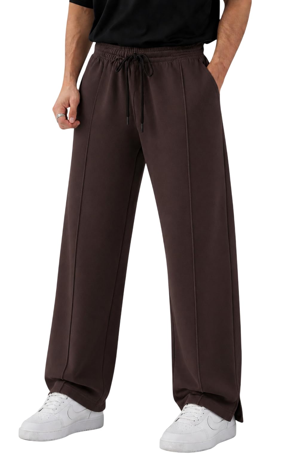 ENDEAVOUR WEAR Men’s Baggy Oversized Track Pants | Premium Cotton Rich Fabric | Straight Loose Fit Non-Cuffed | Gym, Streetwear & Casual Comfort Track Pants Lounge Pants-picture-19