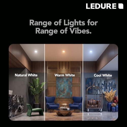 Image of LEDURE 15W Meta Surface Light | Round Surface-Mount Ceiling Light for Indoor Use |1200 Lumens Energy Efficient LED Downlight for Home, Living Room | Cool White | Pack of 1
