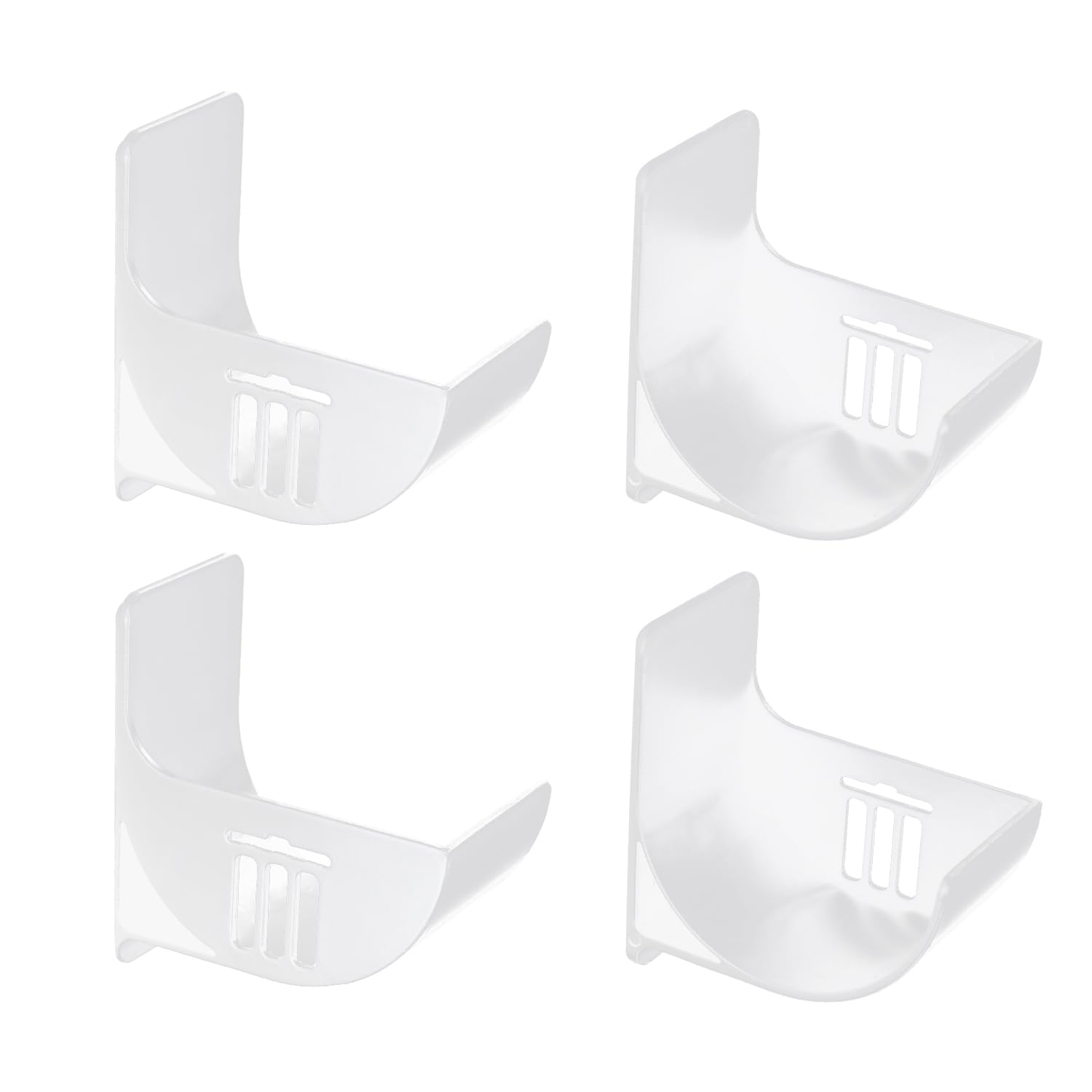 Bojueshaw 4PCS No-Drill Garbage Bag Dispenser Rack – Wall, Door & Cabinet Mounted Storage Holder for Kitchen & Bathroom (White)