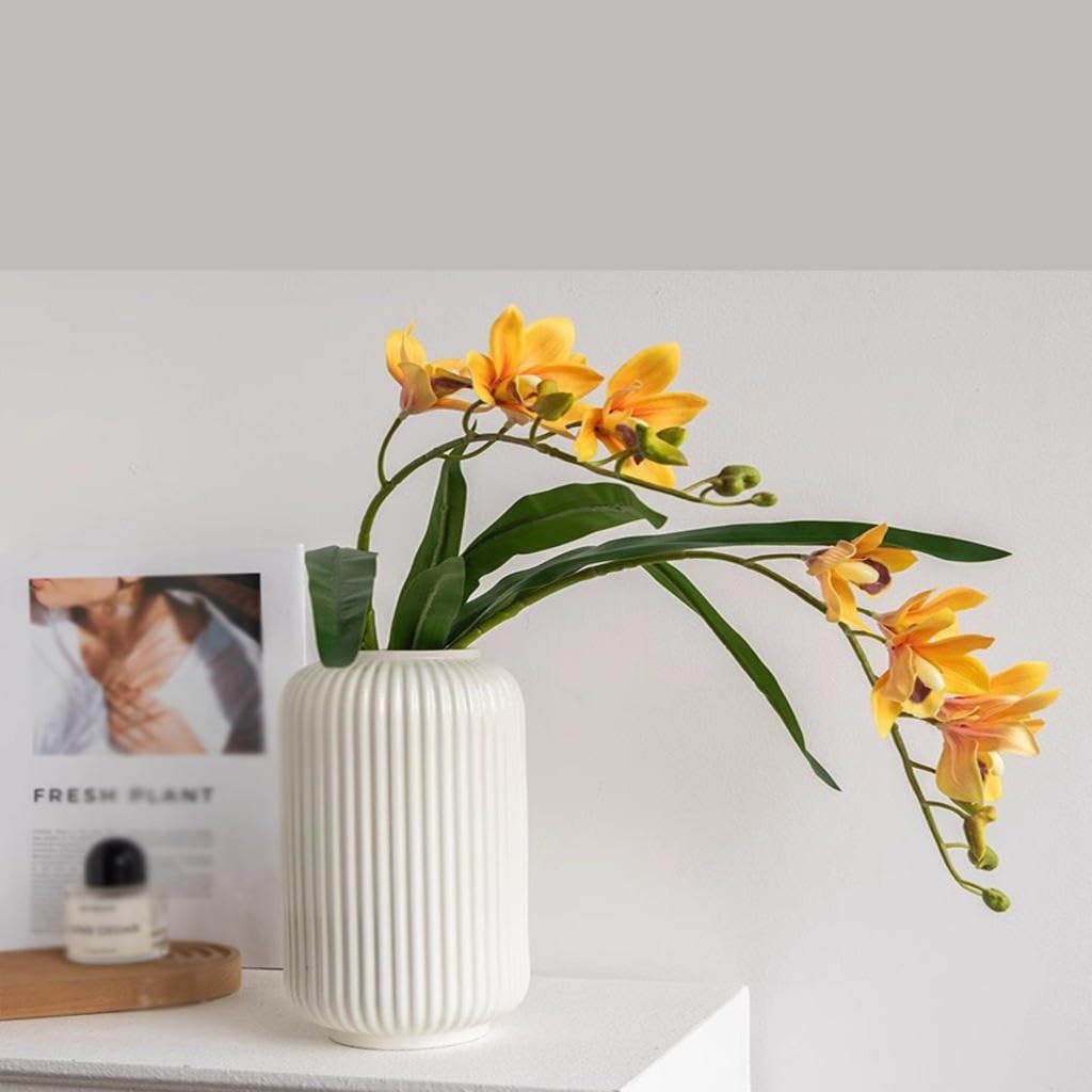 Amazon.co.jp: セラミック花瓶 ホワイトエンボスセラミック花瓶