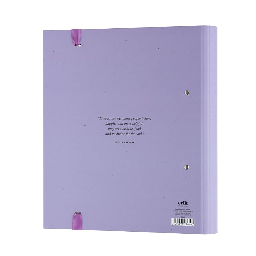 Kokuyo Folder Grupo Erik Botanical Wild Flowers 2 Ring Binder - A4 Folders Ring Binder - 11 X 12.6 Inches / 28 X 32 Cm - Ring Binder A4 - A4 Ring Binder - A4 Files 2 Ring Binder Captain America Planner