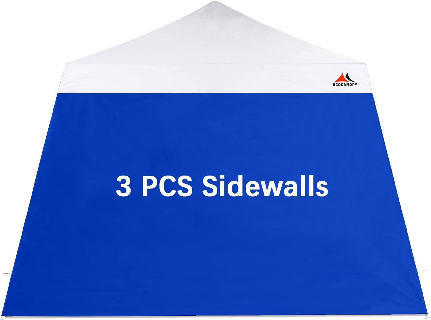 SCOCANOPY SideWall for 10x10ft Slant Leg Canopy Frame, 3 Pack SunWall Only (Black)