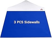 Vista 17 de SCOCANOPY SideWall para marco de toldo de pierna inclinada de 10 x 10 pies, paquete de 3 unidades solo SunWall (blanco)