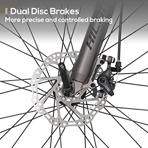 Hiland Full Suspension Mens Mountain Bike, Shimano 21 Speed, 26 Inch Wheel,Dual Disc Brake Bike For Men Womens Adult Bicycle #TOP5