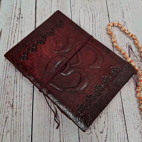 Carnet de notes en cuir Om papier épais qui ne transperce pas