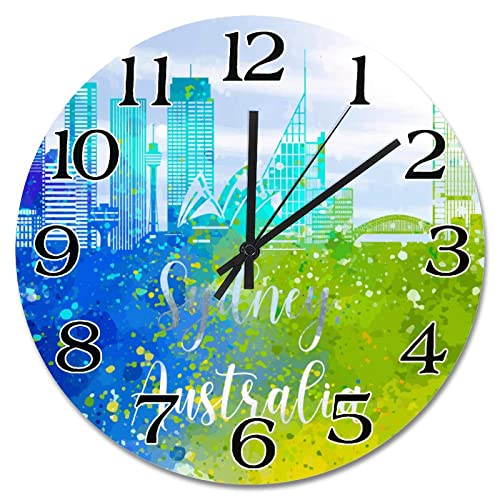 Horloge murale silhouette Australie cadeau idéal souvenir de Sydney 38cm