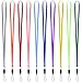 Wisdompro 30 Pack 17 inch Long Colorful Quick Release Neck Lanyard Strap Bulk for USB Flash Drives, Keys, Keychains, ID Name Tag Badge Holders - Assorted Colors