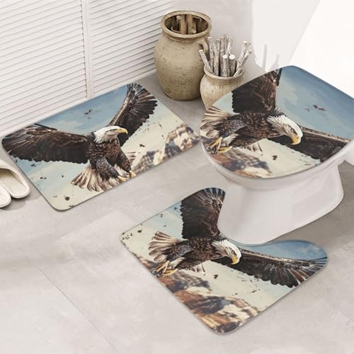 Tapis de douche antidérapants absorbants Flying Eagle contour U lavables - 2