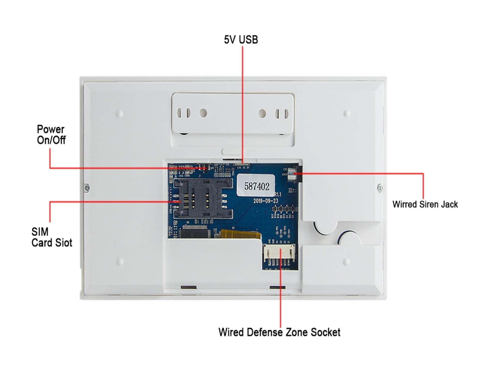 Sistema de Alarma, De Alarma Inteligente Seguridad For Hogar, 4G, gsm, Panel Pantalla Táctil, Kit Inalámbrico con Cámara, Sirena Solar, Sensor Movimiento Puerta(WiFi 4G Package C)