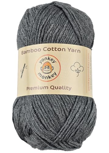 Image of 10-Pack of Yonkey Monkey 500 Grams Yarn - 70% Rayon derived from Bamboo, 30% Cotton - Imported - Storm 9038