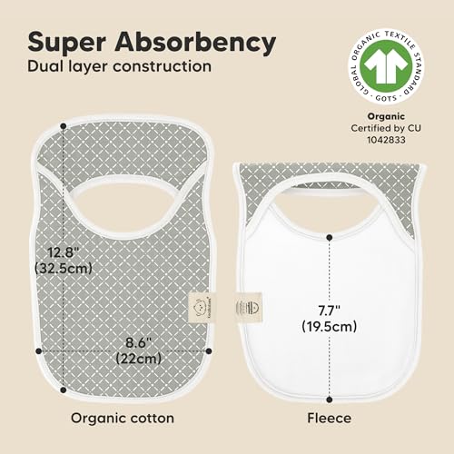 KeaBabies 8-Pack Baby Bibs for Boys, Girls and 5-Pack Burp Cloths for Baby Boys and Girls - Pull-on Drool Catcher for Teething Infant - Ultra Absorbent Burping Clothes, Burp Rag3