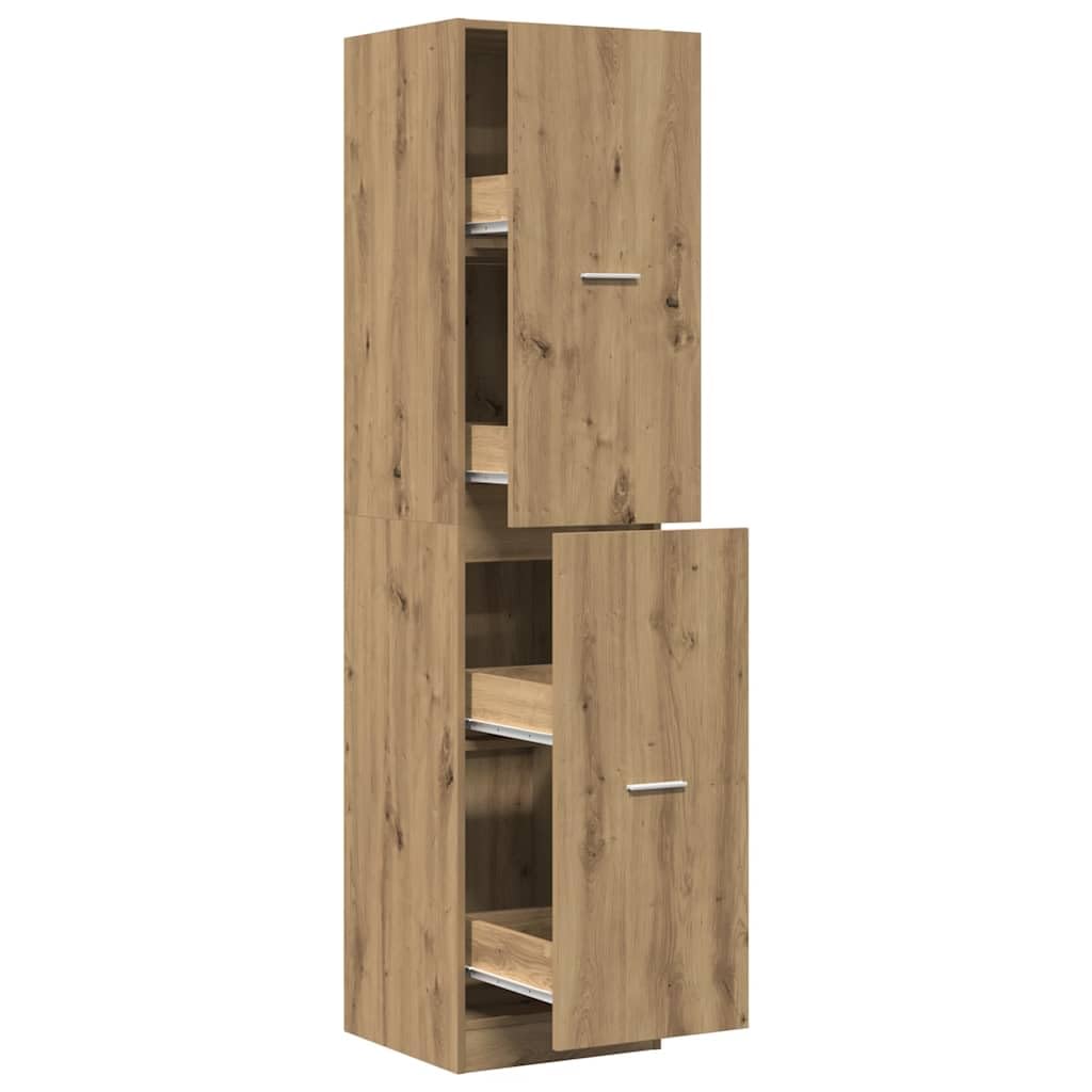 vidaXL Apothecary Cabinet, Storage Cabinet for Living Room, Apothecary Chest with Drawer, Cupboard, Modern Style, Artisian Oak Engineered Wood — image 1
