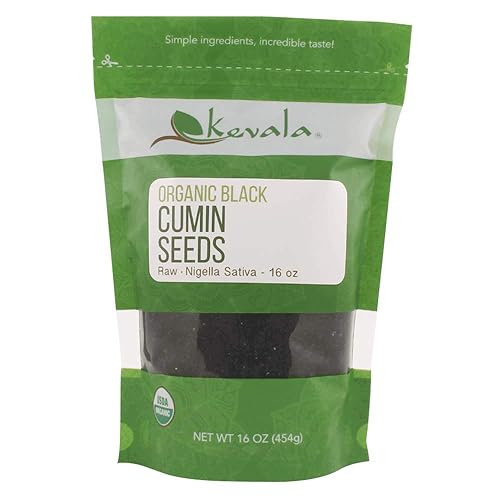 Kevala Semillas de comino negro crudas orgánicas (Nigella Sativa) 1 libra