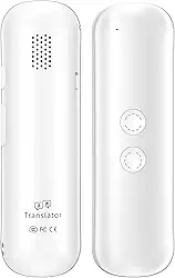 XURPURTLK Dispositivo tradutor de voz em tempo real, traduções bidirecionais suportando 72 idiomas para viagens, aprendizagem, compras, negócios, conversa, gravação de traduções (branco) (G5)