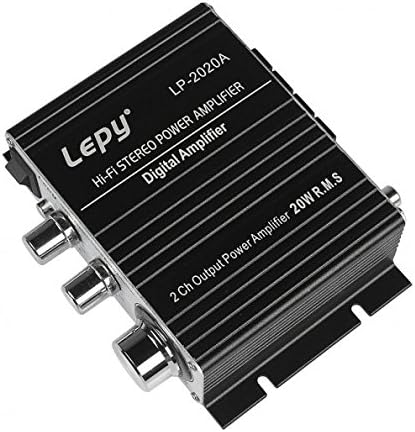 Lepy LP-2020A Hi-Fi Digital Amplifier, Mini Stereo Audio Amplifier with Power Supply Black US