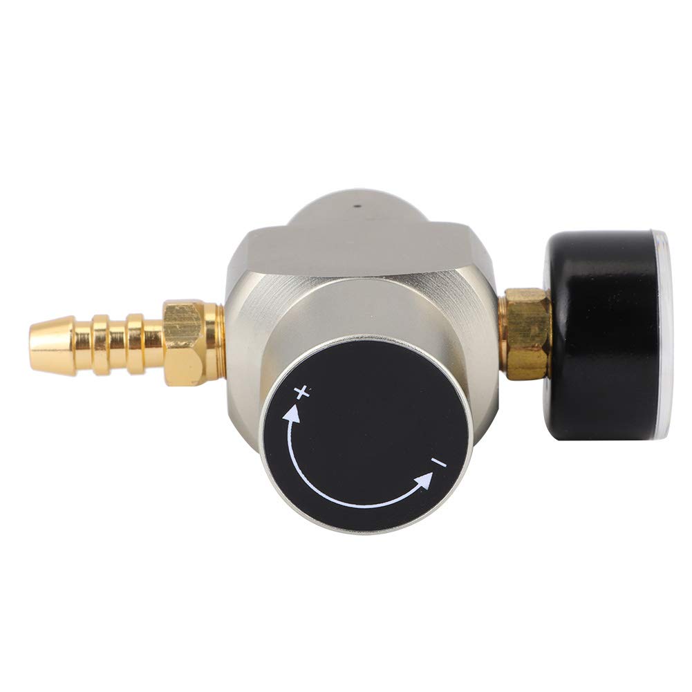 Regulator CO2 do Mini Beczki, Manometr do Nalewaka do Piwa ze Stali Nierdzewnej 0-3 bar z Adapterem 9,5 mm i Króćcem 8 mm do Domowego Piwowarstwa