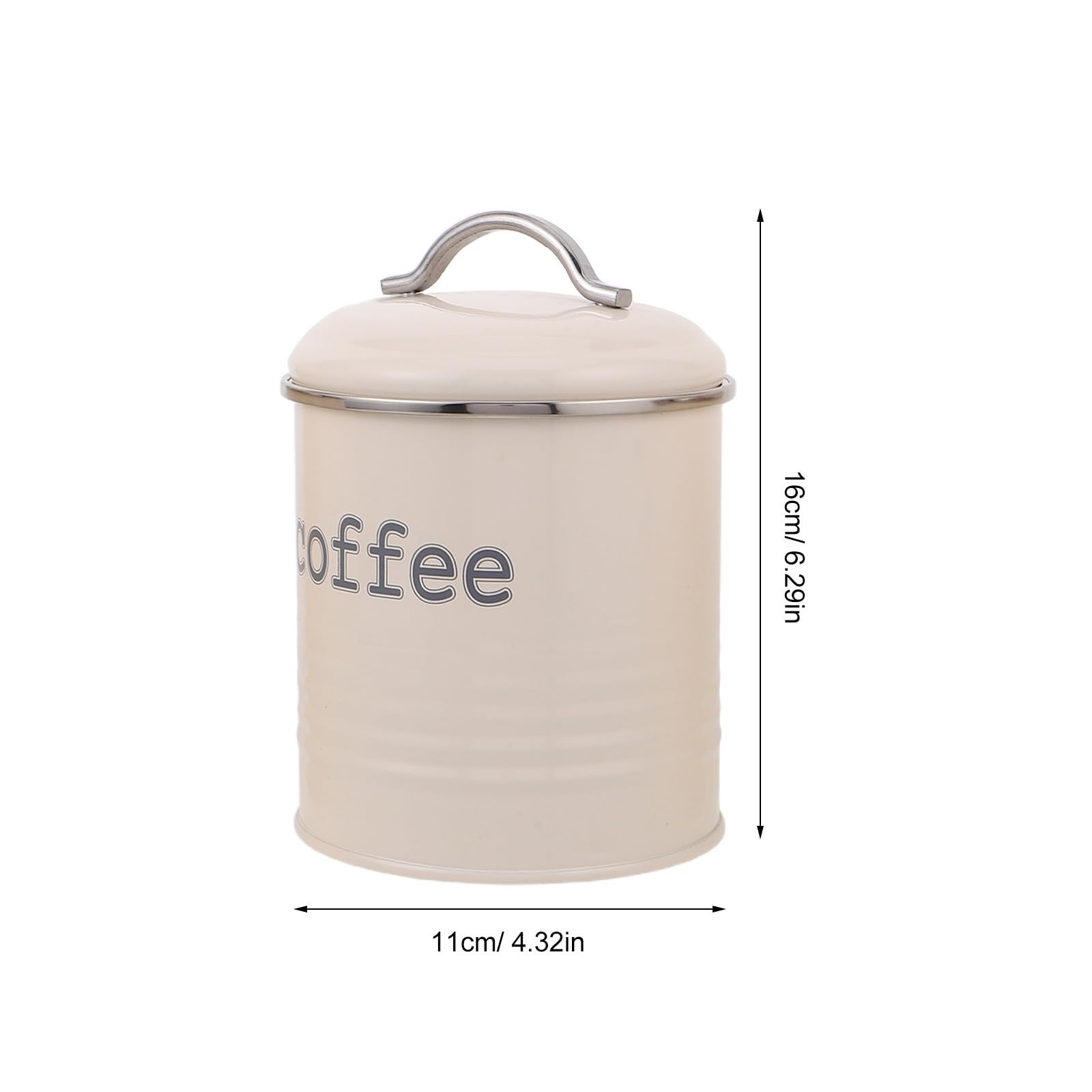 Toyvian 3 Stück Luftdichtes Vorratsgläser aus Eisen in Weiß für Kaffee Zucker und Tee Robust und Stilvoll im Landhausstil für Küchenarbeitsplatte