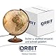 ORBIT Globes & Maps - Retro Leuchtglobus im antiken Stil - 30cm Vintage-Globus mit stabilem Standfuß, Kartenbild 2025 politisch mit LED Leuchte, aktuelles deutsches Kartenbild