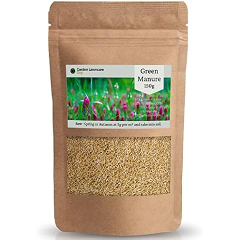 Green Manure Seeds UK - Use All Year - Fast Growing - Suppress Weeds - Improves Soil - Grass Seed Mustard, Raddish and Phacelia - 150g Covers 30m² Cover