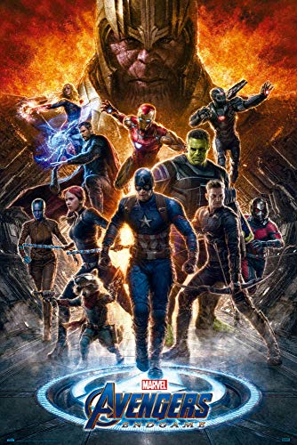 Póster de Los Vengadores: Endgame – Heroes Battle (61 cm x 91,5 cm) + un póster sorpresa de regalo.