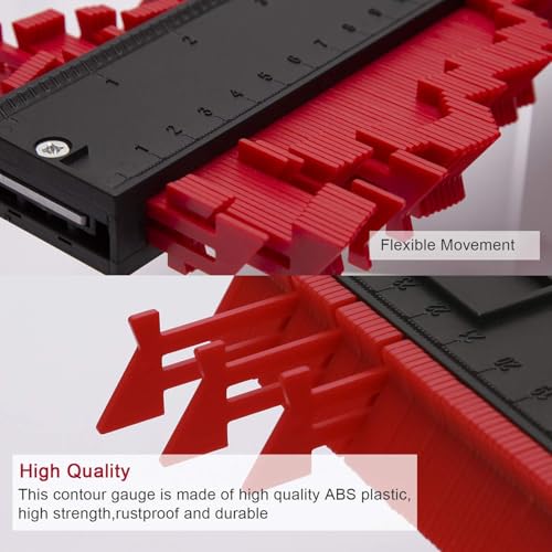 10 Inch Contour Gauge, Adjustable Multifunctional Shape Profiler, Contour Ruler, Tile Laminating Tool, Irregular Welding, Woodworking and Construction, Precision Measuring Tool 4 10 Inch Contour Gauge, Adjustable Multifunctional Shape Profiler, Contour Ruler, Tile Laminating Tool, Irregular Welding, Woodworking and Construction, Precision Measuring Tool - Image 4