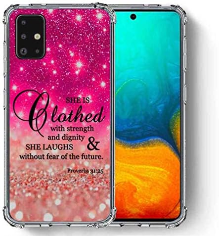 for Samsung Galaxy A71 Case, SuperbBeast [Proverbs 31:25 She is Clothed in Strength and Dignity] Ultra Slim Thin Protective Case Cover/Reinforced Corner