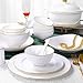 Vajilla Porcelana,vajilla Completa Moderna 6-12 Personas,platos Llanos,juego De Platos De Cocina,vajillas Elegantes,para Hogar Y Cocina,compatible Con Lavavajillas Y Microondas,Blanco,36 piece set